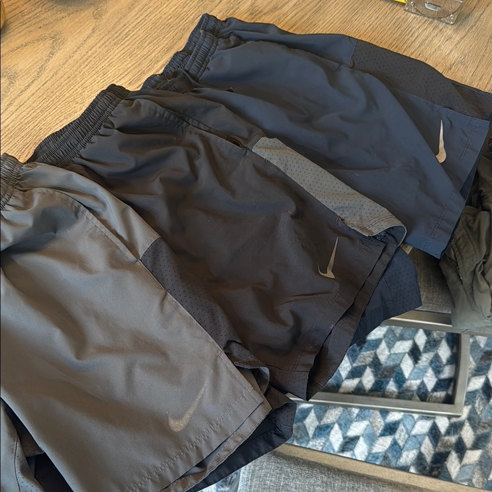 Nike Trio of men’s running shorts, Athletic Shorts Moisture-Wicking